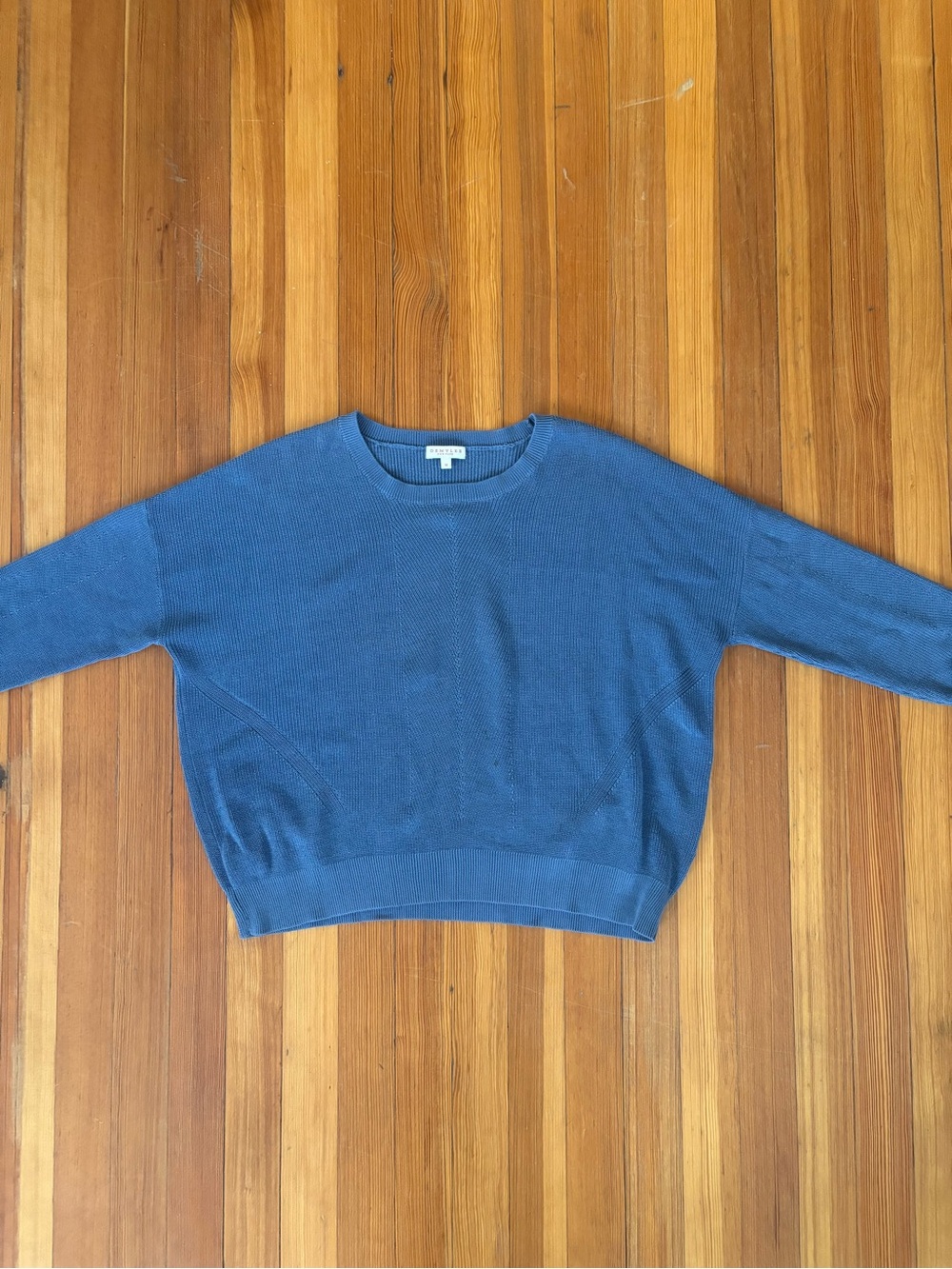 Relaxed Crewneck Sweater in Slate Blue - Unknown Brand
